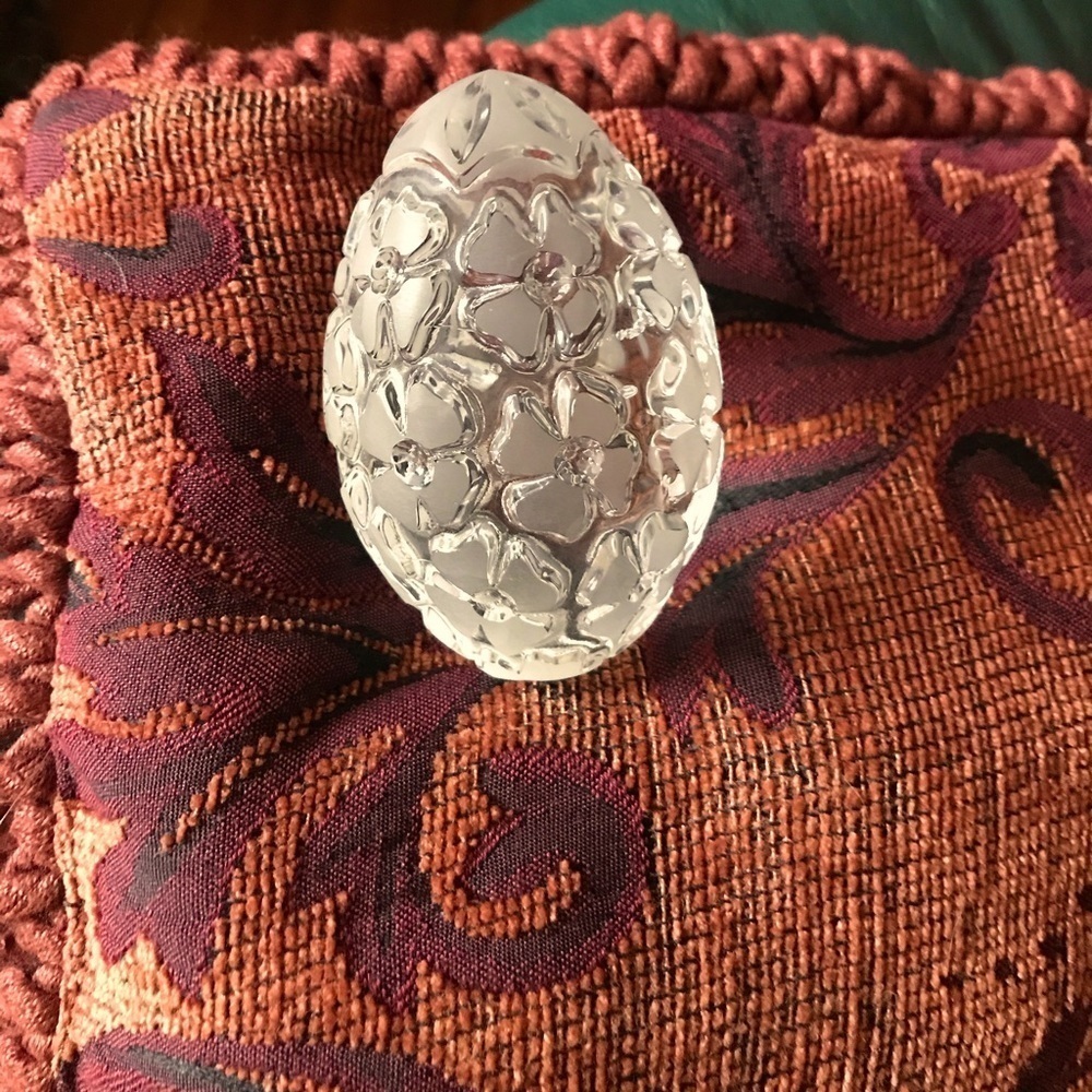 GLASWERKE GERMAN CRYSTAL EGG by Lausitzer Crystal